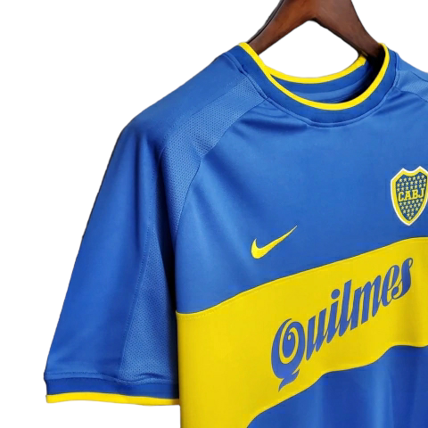 Camisa Retrô Boca Juniors I 1999/2000 - Nike Masculina - Azul com detalhes em amarelo