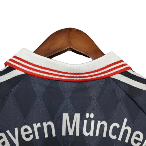 Camisa Retrô Bayern de Munique 1997/1999 - Masculina Adidas - Preta e vermelha