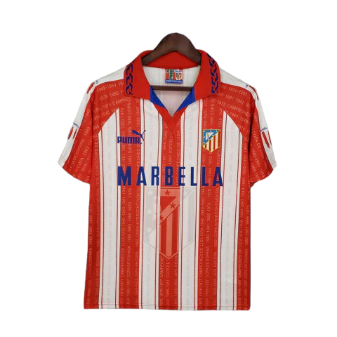 Camisa Atlético de Madrid Retrô 1995/1996 Branca e Vermelha - Puma