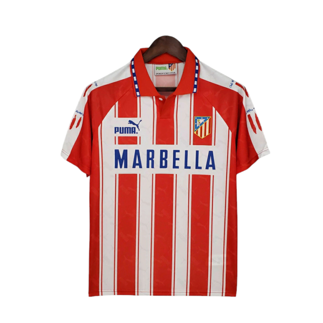Camisa Atlético de Madrid Retrô 1994/1995 Branca e Vermelha - Puma