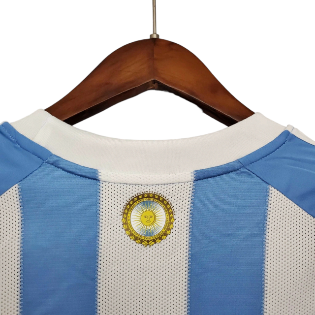 Camisa Retrô Seleção da Argentina I 2010 - Masculina Adidas - Azul e branca