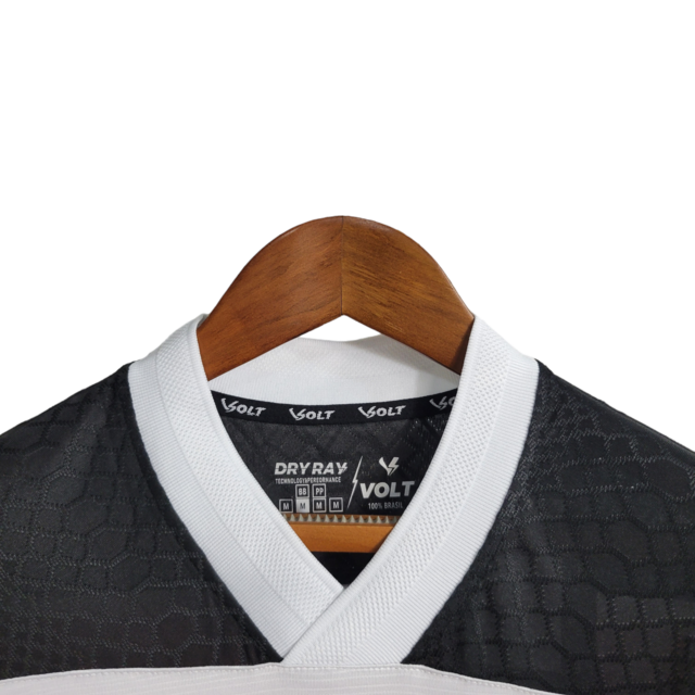 Camisa Santa Cruz I 23/24 Feminina  - Listrado em Preto Vermelho e Branco