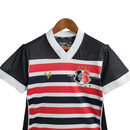 Camisa Santa Cruz I 23/24 Feminina  - Listrado em Preto Vermelho e Branco