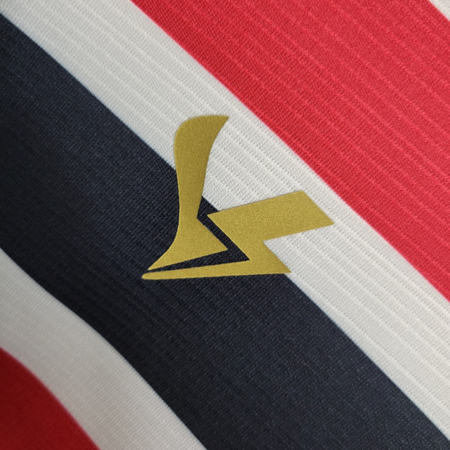 Camisa Santa Cruz I 23/24 Feminina  - Listrado em Preto Vermelho e Branco