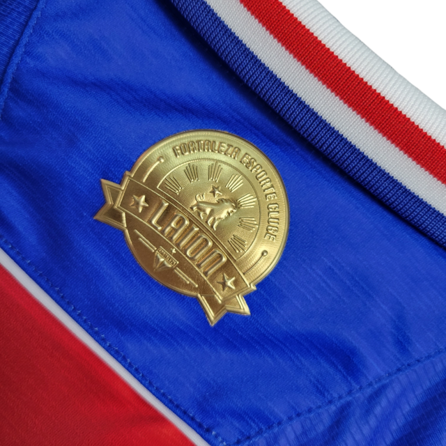 Camisa Fortaleza I 23/24 - Torcedor Lobo Masculina - Vermelha e azul