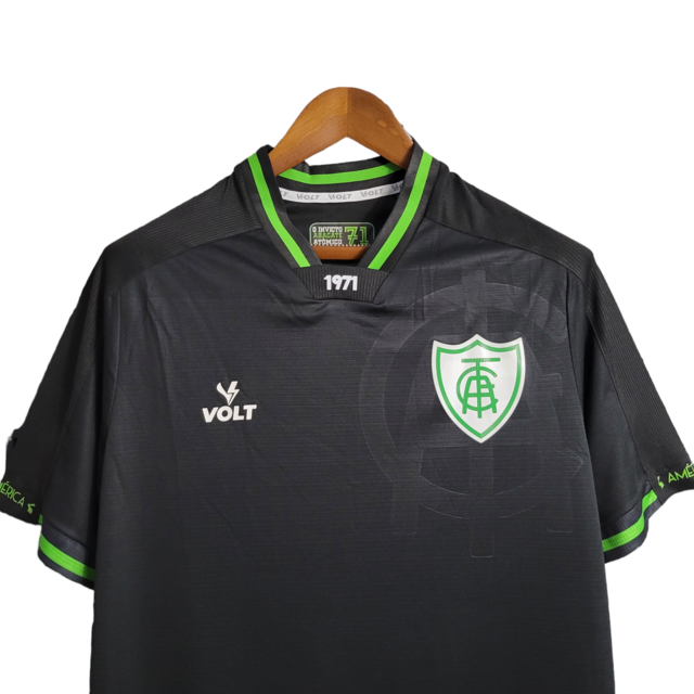 Camisa América Mineiro Goleiro I 22/23 Torcedor Masculina - Preta com detalhes em verde