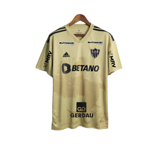 Camisa Atlético Mineiro II 22/23 - Torcedor Adidas Masculina - Dourada com detalhes em preto