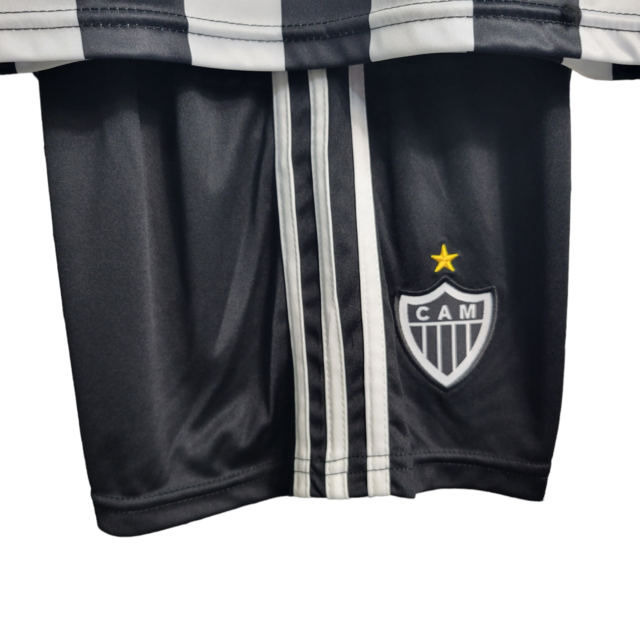 Kit Infatil Atlético Mineiro I 23/24 - Adidas - Preto e branco
