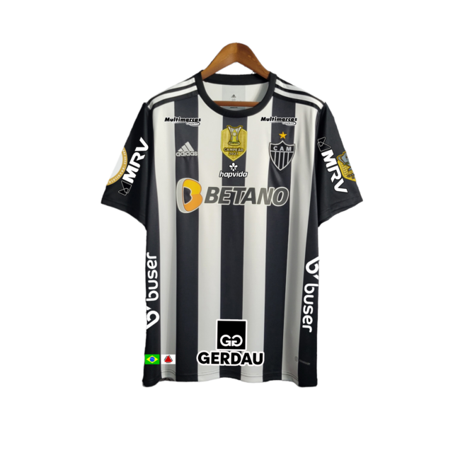 Camisa Atlético Mineiro I 22/23 - Torcedor Adidas Masculina - Preta e Branca