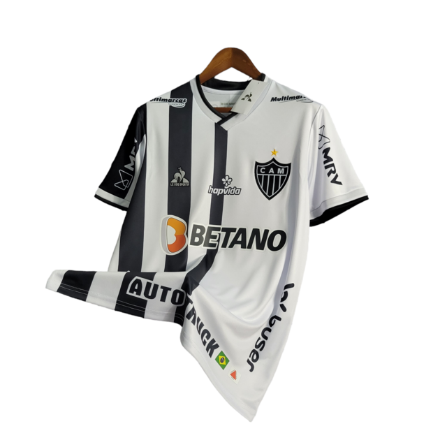 Camisa Atlético Mineiro 22/23 - Torcedor Masculina - Branca e preta