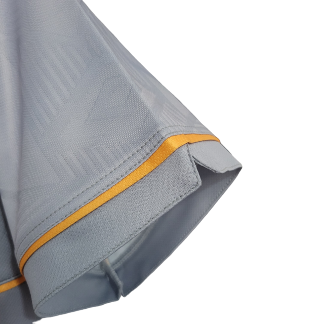 Camisa Fluminense Goleiro I 23/24 Umbro Torcedor Masculina - Cinza e laranja