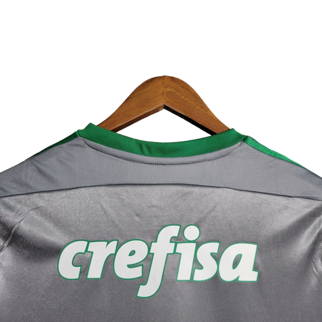 Camisa Retrô Palmeiras III 2015 - Masculina Puma - Cinza com detalhes em verde