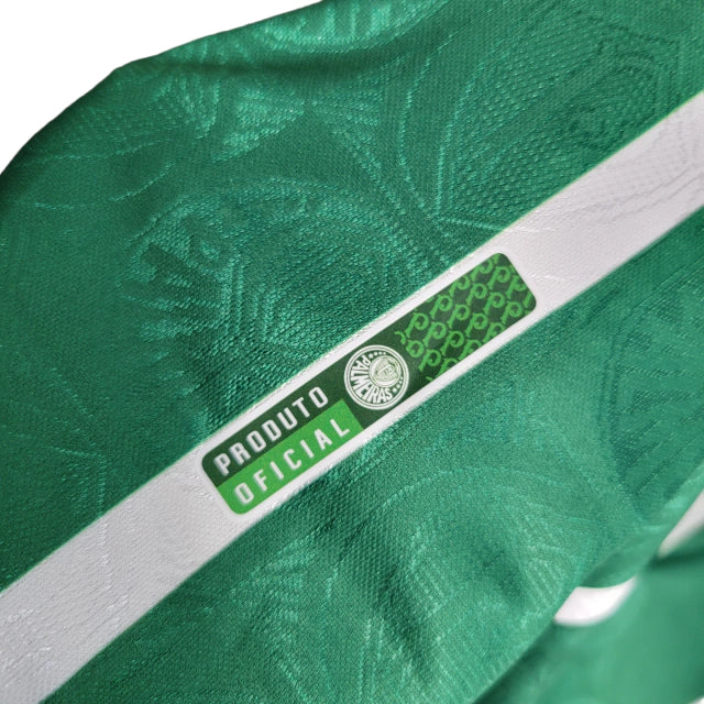 Camisa Palmeiras Retrô I 1993 Torcedor manga longa - Verde com listras em branco