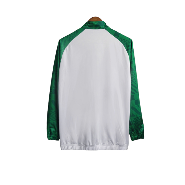 Jaqueta Corta-Vento Palmeiras 23/24 - Masculina Puma - Branca com detalhes em verde