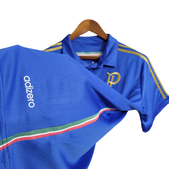 Camisa Retrô Palmeiras III 2014/2015 - Torcedor Adidas Masculina- Azul com detalhes dourados