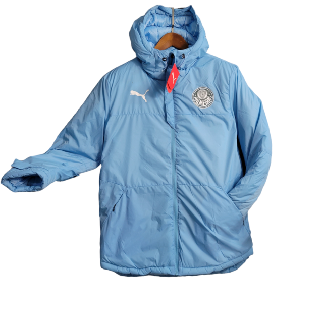Jaqueta Corta-Vento Palmeiras 23/24 - Masculina Puma - Azul com detalhes em branco