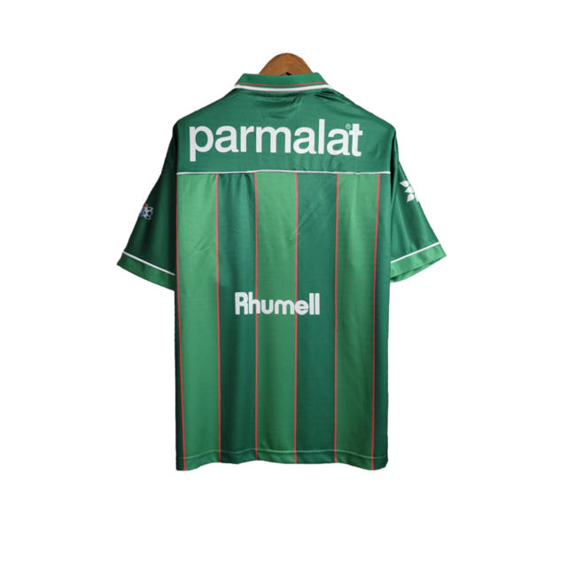 Camisa Retrô Palmeiras I 1999 - Torcedor Rhumell Masculina - Verde com listras em branco