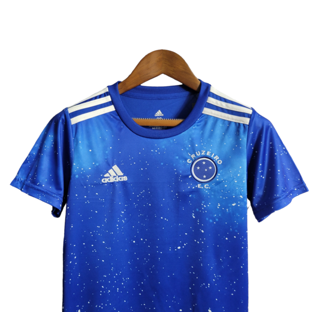 Kit Infantil Cruzeiro 22/23 - Adidas - Azul com estrelas detalhadas em branca