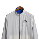 Jaqueta Corta-Vento Cruzeiro Dupla face 23/24 Masculina Adidas - Dupla face azul e branco