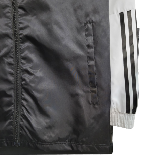 Jaqueta Corta-Vento Cruzeiro 23/24 - Masculina Adidas - Preta e branca