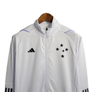 Jaqueta Corta-Vento Cruzeiro Treino 23/24 Masculina Adidas - Branca com detalhes em preto