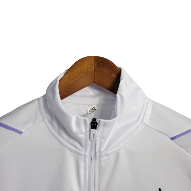 Jaqueta Corta-Vento Cruzeiro Treino 23/24 Masculina Adidas - Branca com detalhes em preto