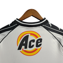 Camisa Vasco da Gama I Retrô 2000 - Kappa Torcedor Masculina - Branca com a faixa em preto e detalhes em amarelo e vermelho