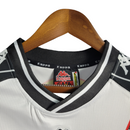Camisa Vasco da Gama I Retrô 2000 - Kappa Torcedor Masculina - Branca com a faixa em preto e detalhes em amarelo e vermelho