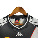 Camisa Vasco da Gama I Retrô 2000 - Kappa Torcedor Masculino - Preta com faixa branca e detalhes em amarelo e vermelho