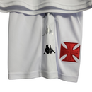 Kit Infantil Vasco da Gama I 22/23 Kappa Torcedor Masculino - Branca com detalhes em preto e vermelho