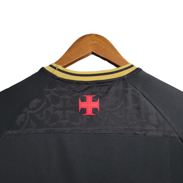 Camisa Vasco da Gama Edição Especial 22/23 Kappa Torcedor Masculino - Preta com detalhes em dourado
