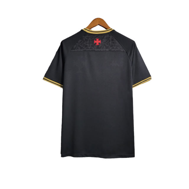 Camisa Vasco da Gama Edição Especial 22/23 Kappa Torcedor Masculino - Preta com detalhes em dourado