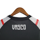 Camiseta Vasco Treino 23/24 - Kappa Torcedor Masculino - Preta com detalhes em cinza e vermelho