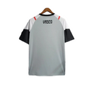 Camiseta Vasco da Gama Treino 23/24 - Kappa Torcedor Masculino - Cinza com detalhes em preto e vermelho
