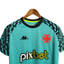 Camiseta Vasco da Gama Pré-Jogo 2022 Kappa Masculina - Verde com detalhes em Preto