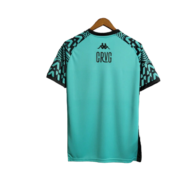Camiseta Vasco da Gama Pré-Jogo 2022 Kappa Masculina - Verde com detalhes em Preto