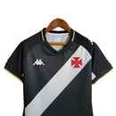 Camisa Vasco da Gama I 23/24 -  Kappa Feminina - Preta com a faixa em branco