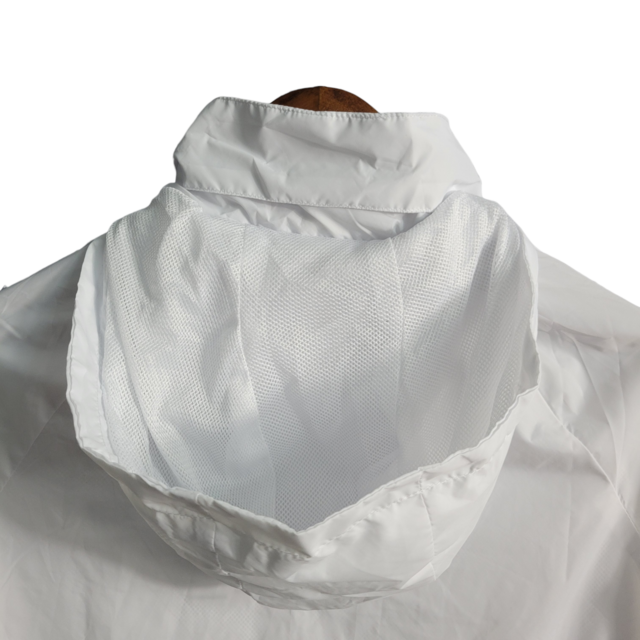 Jaqueta Corta-Vento São Paulo 20/21 Masculina Adidas - Branco com detalhes em vermelho