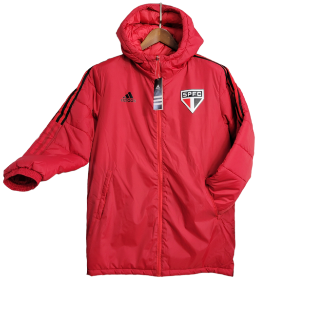 Jaqueta Corta-Vento São Paulo 23/24 Masculino Adidas - Vermelho com detalhes em preto