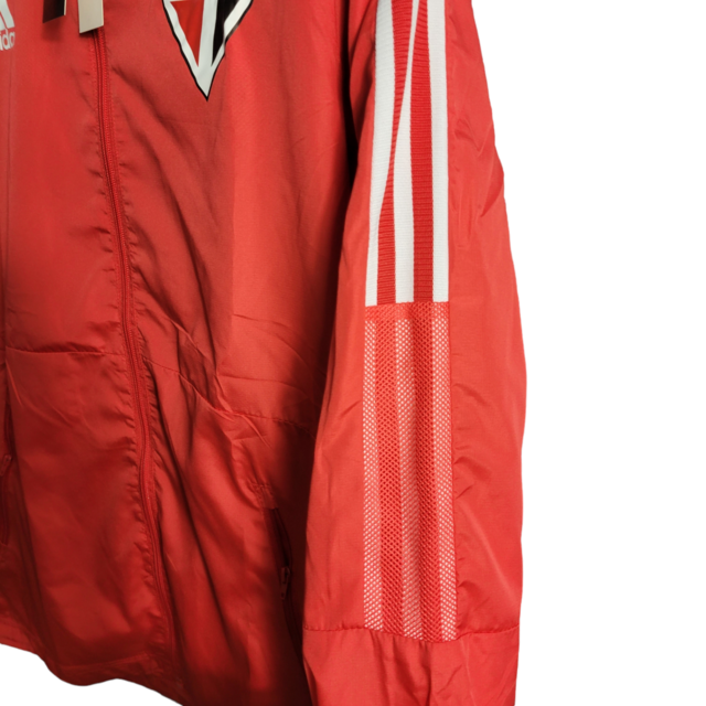Jaqueta Corta-Vento São Paulo 23/24 Masculina Adidas - Vermelha com detalhes em branco