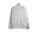 Jaqueta Corta-Vento São Paulo 23/24 Masculino Adidas - Branco com detalhes em preto e azul
