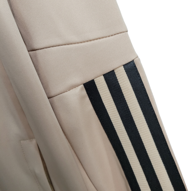 Jaqueta Corta-Vento São Paulo 23/24 Masculina Adidas -Bege com detalhes em preto