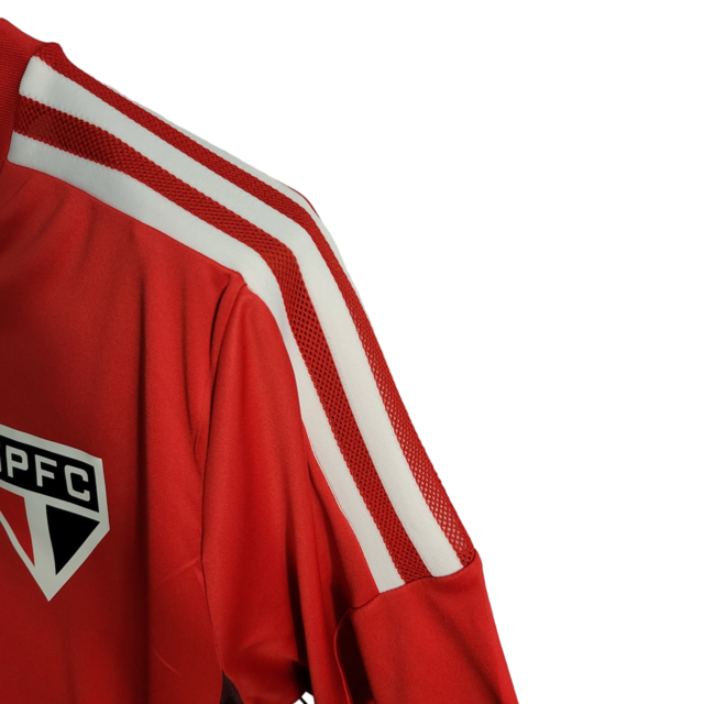 Camisa São Paulo Treino 22/23 Torcedor Masculina - Vermelho com detalhes em preto