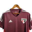 Camisa São Paulo Treino 22/23 Torcedor Masculino - Vinho com detalhe em vermelho
