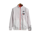 Jaqueta Corta-Vento São Paulo Dupla Face 23/24 Masculina Adidas - Branco e Vermelho