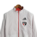 Jaqueta Corta-Vento São Paulo Dupla Face 23/24 Masculina Adidas - Branco e Vermelho