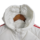Jaqueta Corta-Vento São Paulo 23/24 Masculino Adidas - Branco com detalhes em preto e vermelho