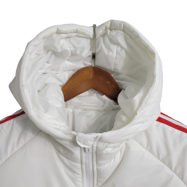 Jaqueta Corta-Vento São Paulo 23/24 Masculino Adidas - Branco com detalhes em preto e vermelho