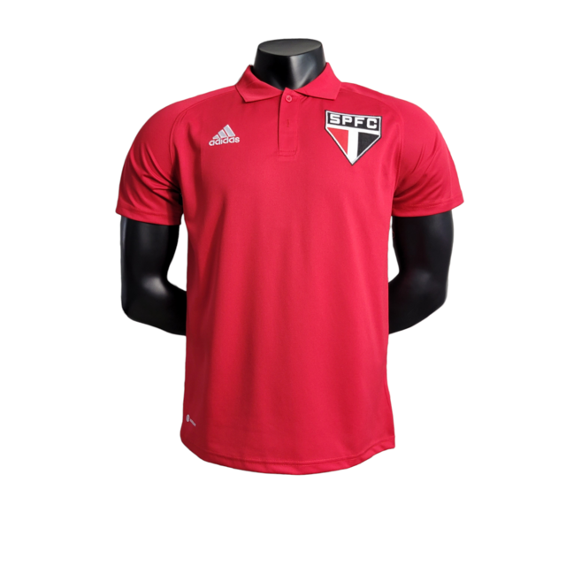 Camisa São Paulo 23/24 polo - Torcedor Adidas Masculina - Vermelha