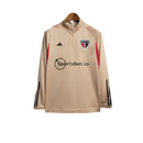 Jaqueta Corta-Vento São Paulo 23/24 Masculina Adidas - Dourada com detalhes em preto e branco